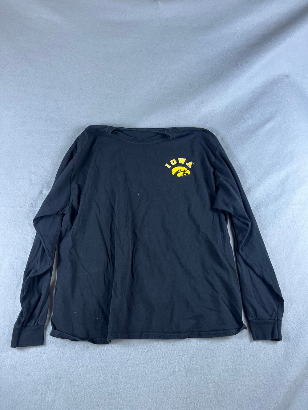 Iowa Hawkeyes T-Shirt Mens XL Black Russell Athletic Graphics NCAA College Sport